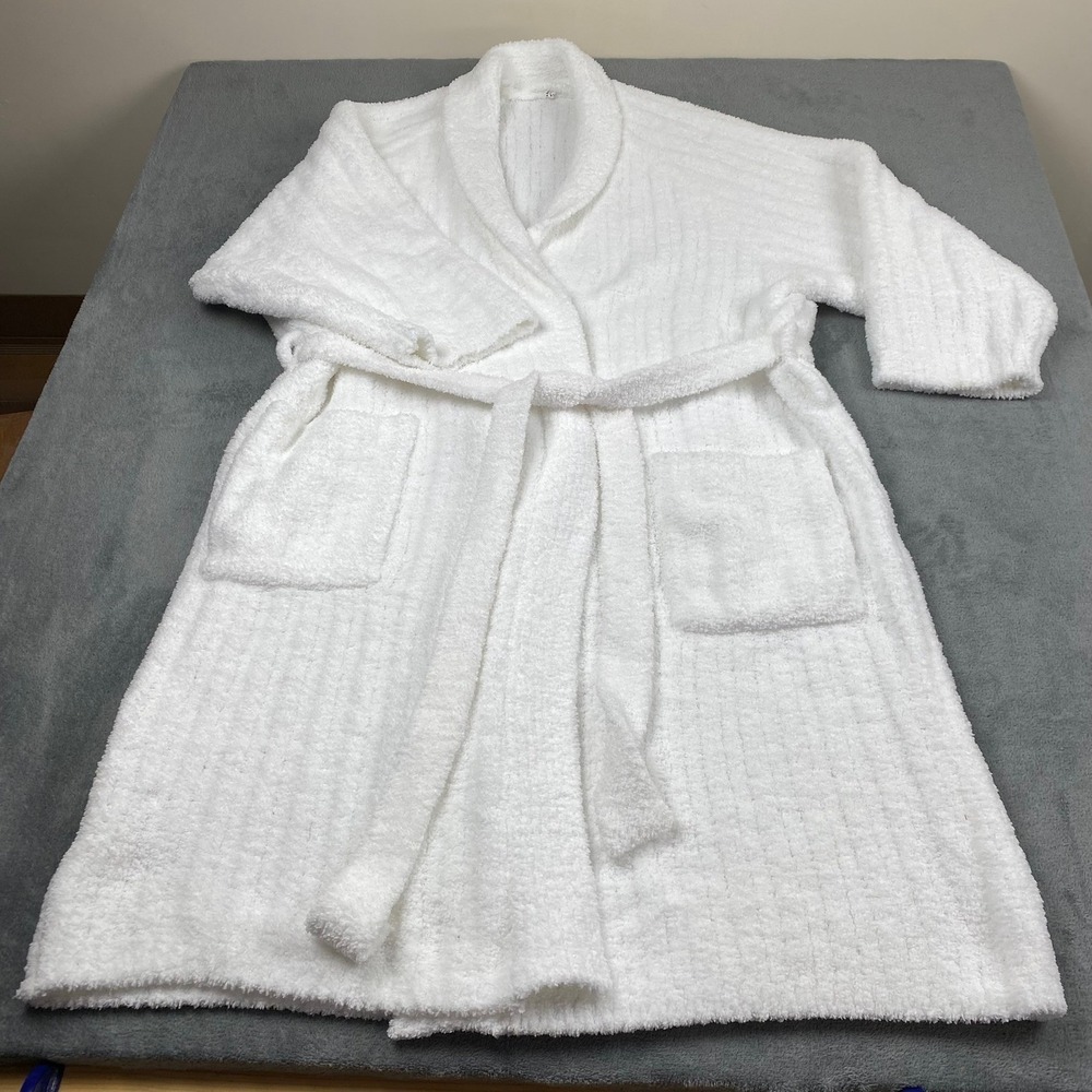 Pottery Barn XL Big & Tall Cozy Ribbed Robe Plush Sherpa Fleece Shawl Collar